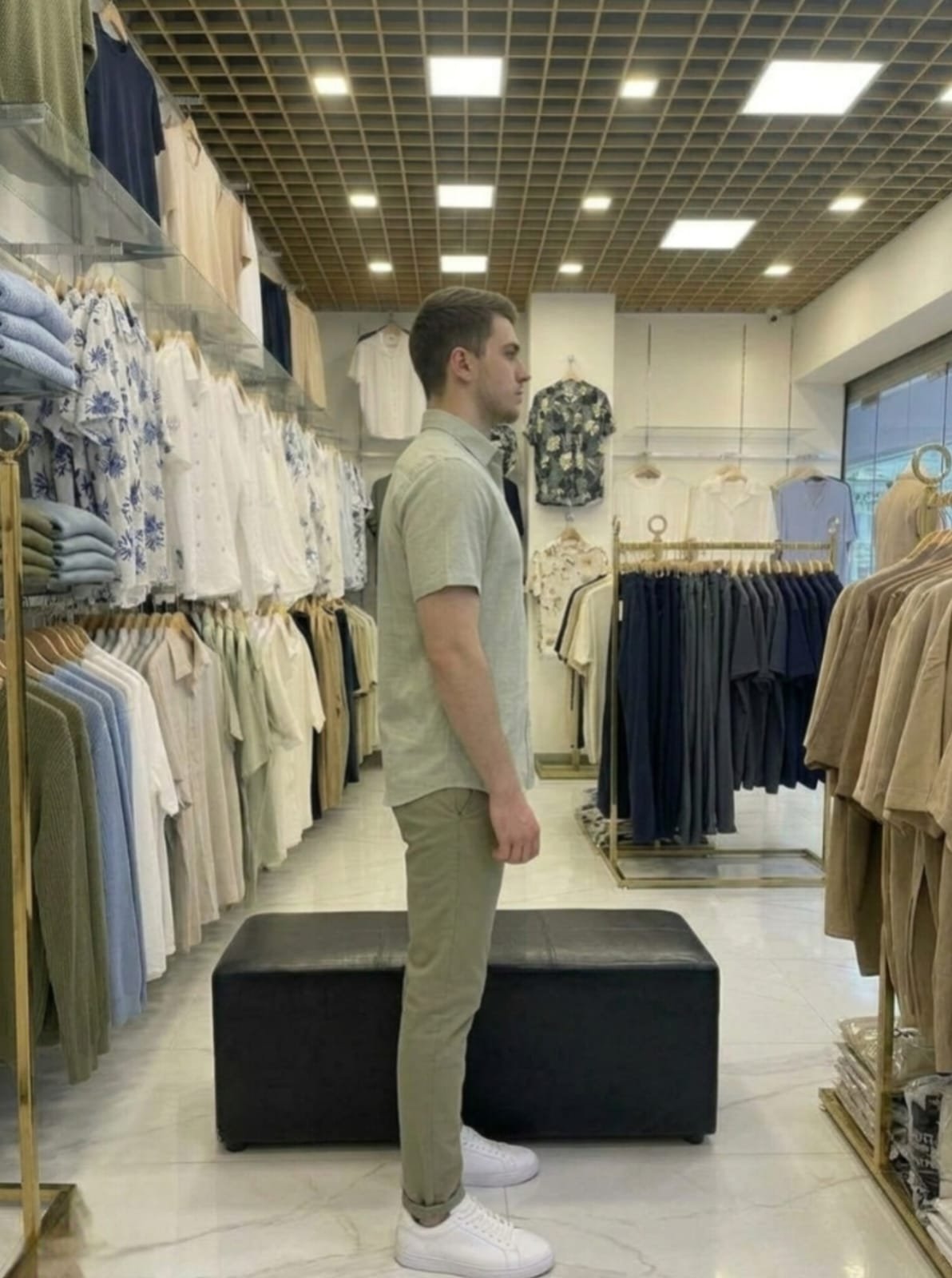 Men’s Linen Short-Sleeve Shirt