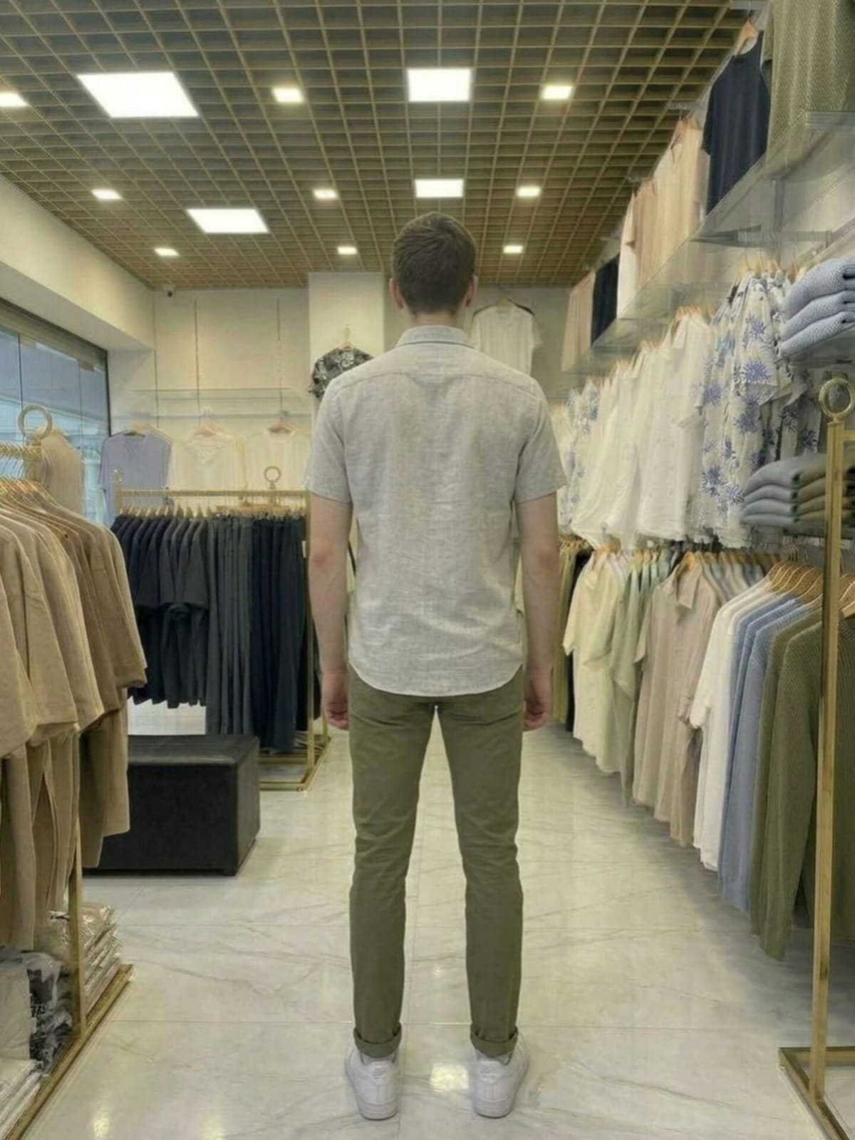 Men’s Linen Short-Sleeve Shirt