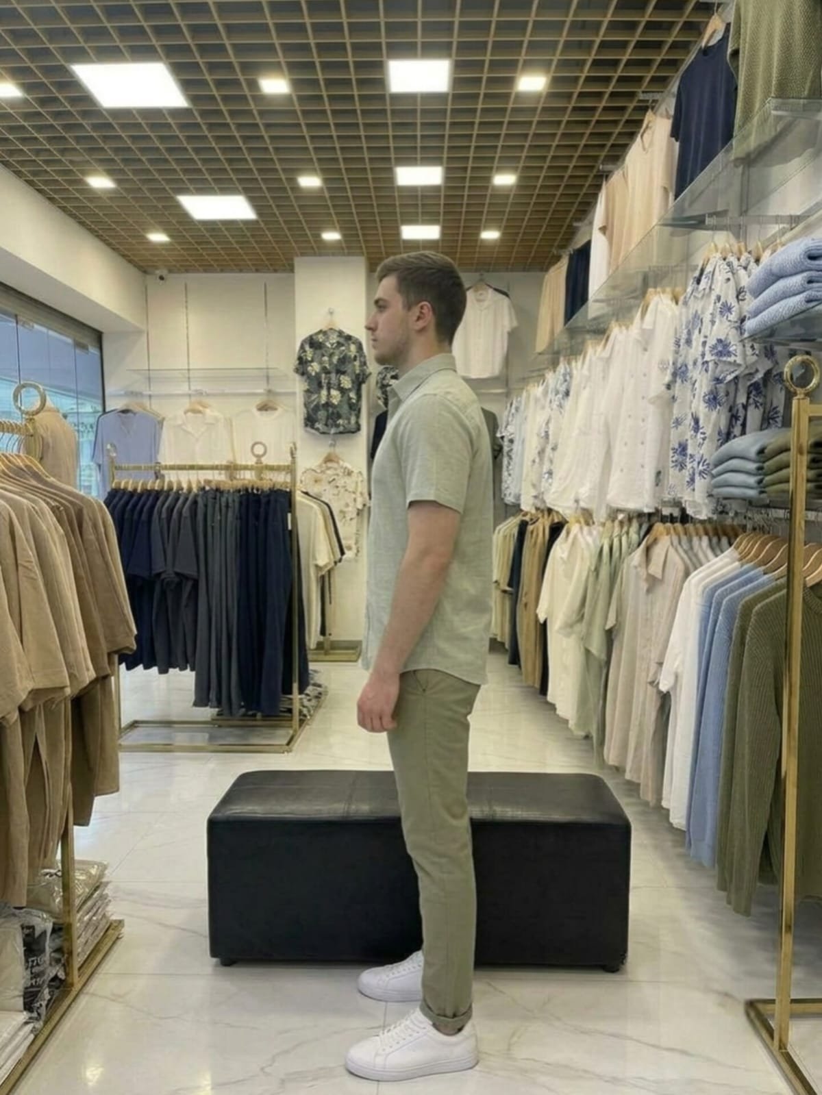 Men’s Linen Short-Sleeve Shirt