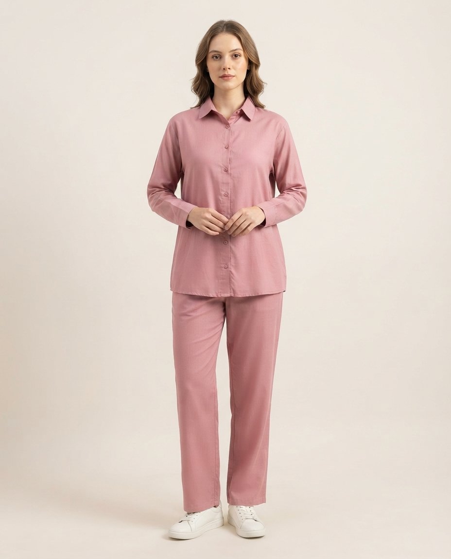 Women’s Dusty Pink Relaxed Co-ord Set