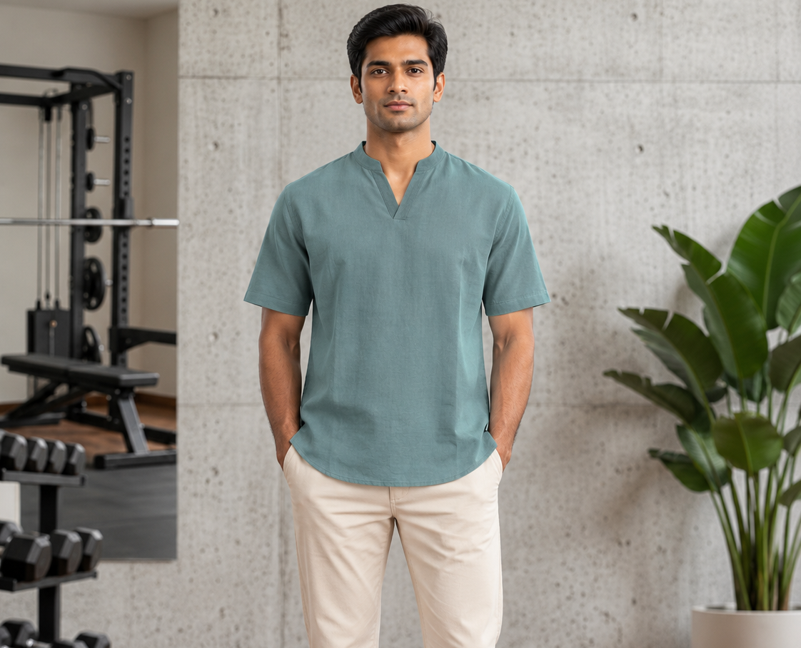 Men’s V Neck Short Sleeve Shirt