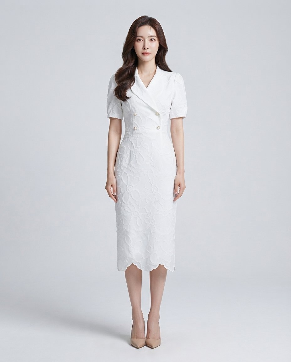 Women’s Ivory Floral Blazer Dress