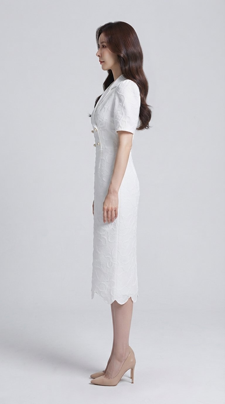 Women’s Ivory Floral Blazer Dress