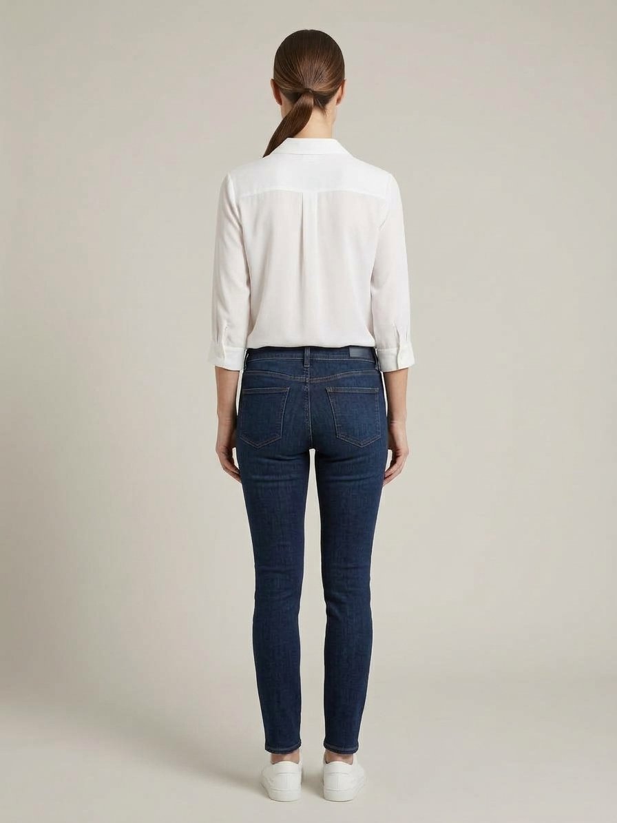 Women’s White 3/4 Sleeve Popover Shirt