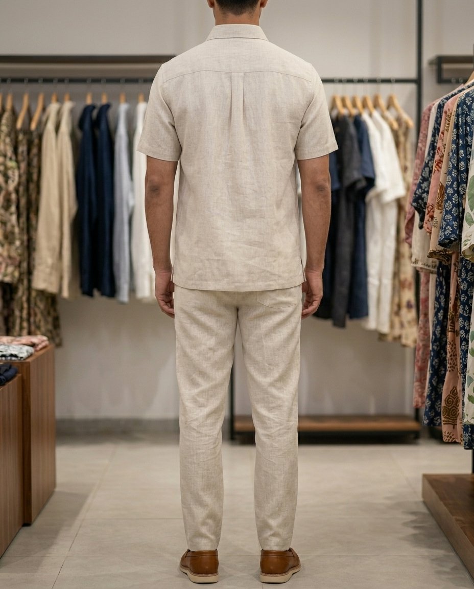 Men’s Natural Linen Co-ord Set